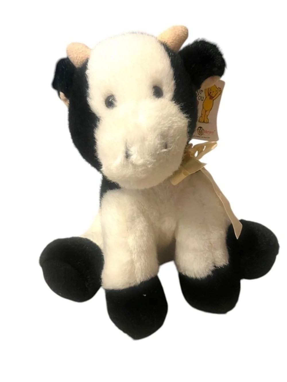 Mary Meyer ALFALFA 1991 Plush Black & White Cow 9”